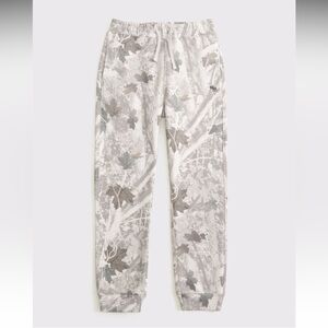 abercrombie kids Gray Leaf-Print Jogger Sweatpants